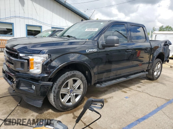 2018 Ford F-150 XL with VIN 1FTEW1E53JFC68277, listed as a Copart auction lot 58580385 with 47,373 mi miles and Salvage title. Bid and sale history available at DreamBid. Image 1.