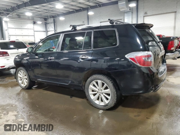 2010 Toyota Highlander Hybrid with VIN JTEBW3EH7A2041735, listed as a Copart auction lot 84684724 with 126,190 mi miles and Salvage Title. Bid and sale history available at carsss.com. Image 2.