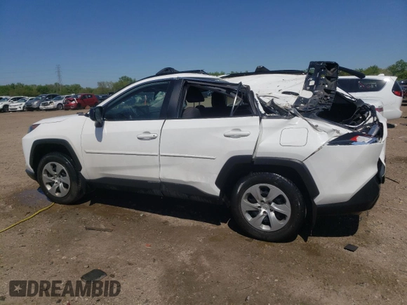 2021 Toyota RAV4 LE with VIN 2T3F1RFV6MC229588, listed as a Copart auction lot 57961865 with 43,652 mi miles and Salvage title. Bid and sale history available at DreamBid. Image 2.