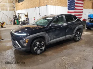 2025 Hyundai Kona SEL with VIN KM8HBCAB7SU276357, listed as a Copart auction lot 53148795 with 418 mi miles and Salvage Title. Bid and sale history available at carsss.com. Image 1.