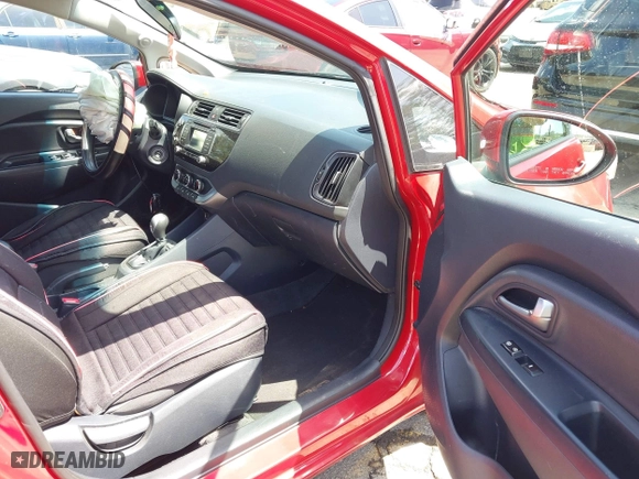 2016 Kia Rio EX with VIN KNADN4A37G6586820, listed as a IAAI auction lot 41948092 with 107,497 mi miles. Bid and sale history available at carsss.com. Image 5.