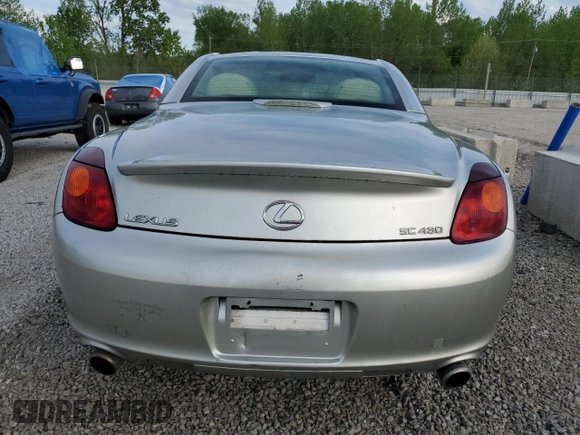 2003 Lexus SC 430 with VIN JTHFN48Y530037514, listed as a Copart auction lot 54354485 with 201,108 mi miles and Non repairable. Bid and sale history available at DreamBid. Image 6.