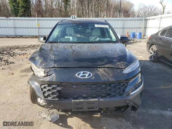 2023 Hyundai Kona SEL with VIN KM8K6CAB1PU965389, listed as a Copart auction lot 86592364 with 10,955 mi miles and Salvage Title. Bid and sale history available at carsss.com. Image 5.