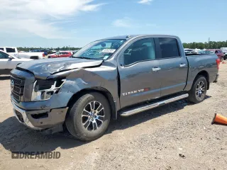 2020 Nissan Titan Platinum Reserve with VIN 1N6AA1EF1LN508633, listed as a Copart auction lot 58382305 with 50,022 mi miles and Salvage title. Bid and sale history available at DreamBid. Image 1.