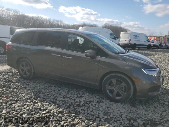 2021 Honda Odyssey EX with VIN 5FNRL6H57MB036907, listed as a Copart auction lot 44449705 with 40,863 mi miles and Salvage Title. Bid and sale history available at DreamBid. Image 4.