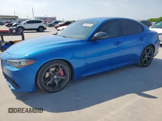 2019 Alfa Romeo Giulia with VIN ZARFAMAN3K7597993, listed as a Copart auction lot 53031435 with 39,556 mi miles and Salvage title. Bid and sale history available at DreamBid. Image 1.