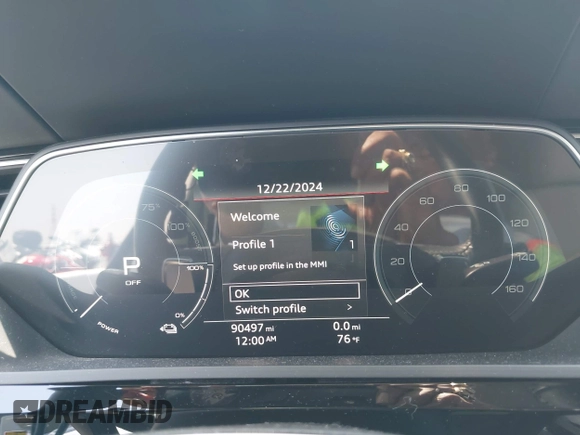 2019 Audi e-tron Prestige with VIN WA1VAAGE9KB010814, listed as a IAAI auction lot 42632795 with 90,497 mi miles and . Bid and sale history available at DreamBid. Image 7.