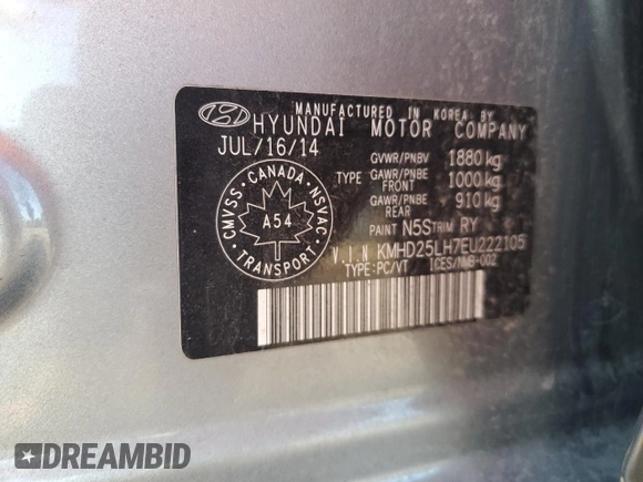 2014 Hyundai Elantra GT GL with VIN KMHD25LH7EU222105, listed as a Copart auction lot 76666794 with 124,535 mi miles and Salvage Title. Bid and sale history available at carsss.com. Image 12.