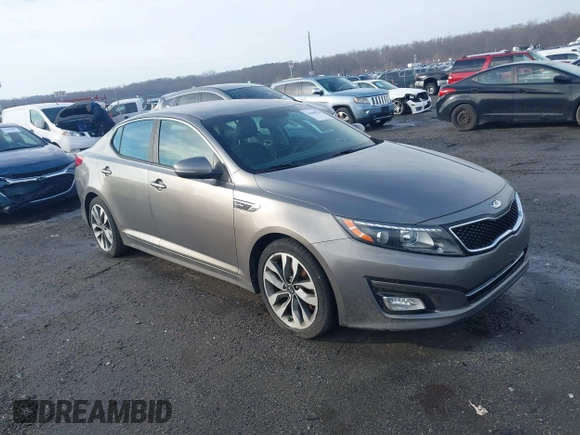 2014 Kia Optima SX Turbo with VIN 5XXGR4A64EG286133, listed as a IAAI auction lot 41489575 with 68,573 mi miles and . Bid and sale history available at DreamBid. Image 1.