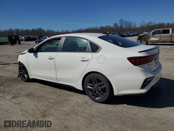 2021 Kia Forte GT-Line with VIN 3KPF34AD9ME278323, listed as a Copart auction lot 49535155 with 25,212 mi miles and Salvage Title. Bid and sale history available at carsss.com. Image 2.