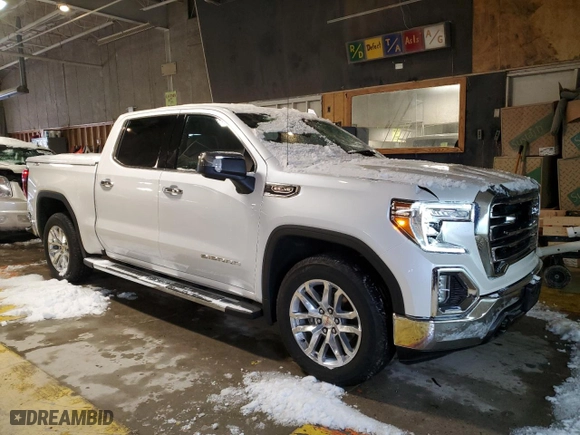2019 GMC Sierra 1500 SLT with VIN 1GTU9DEL9KZ194043, listed as a Copart auction lot 87846955 with 63,699 mi miles and Salvage Title. Bid and sale history available at carsss.com. Image 4.