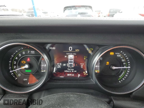 2023 Jeep Wrangler Sahara with VIN 1C4JJXP61PW528948, listed as a Copart auction lot 46866885 with 38,191 mi miles and Clean Title. Bid and sale history available at DreamBid. Image 9.