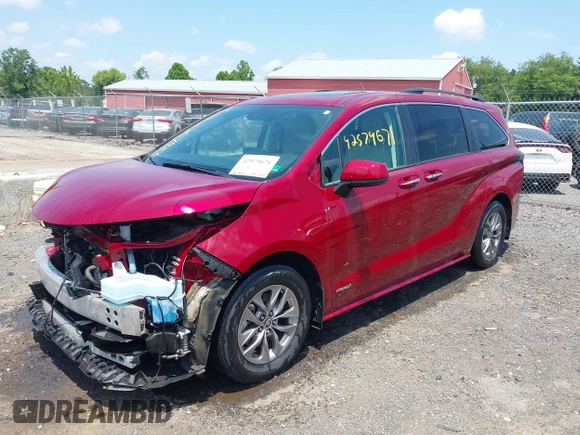 2021 Toyota Sienna XLE with VIN 5TDYSKFC5MS018541, listed as a IAAI auction lot 42579671 with 86,949 mi miles and . Bid and sale history available at DreamBid. Image 2.