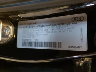 2015 Audi S3 2.0T Premium Plus with VIN WAUBFGFF0F1111952, listed as a Copart auction lot 52165413 with 80,827 mi miles. Bid and sale history available at carsss.com. Image 12.
