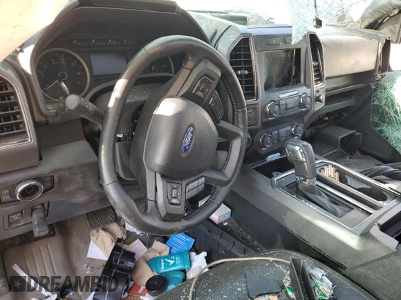 2019 Ford F-150 XL with VIN 1FTEW1E56KFA97042, listed as a Copart auction lot 50885595 with Not provided miles and Salvage title. Bid and sale history available at DreamBid. Image 8.