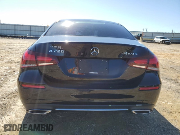 2020 Mercedes-Benz A 220 with VIN W1K3G4FBXLW044667, listed as a Copart auction lot 44079025 with 54,593 mi miles and Salvage Title. Bid and sale history available at DreamBid. Image 6.