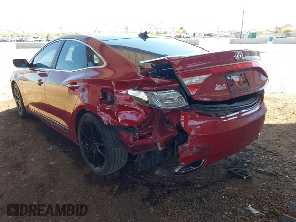 2012 Hyundai Azera with VIN KMHFH4JG2CA148859, listed as a IAAI auction lot 41850242 with 105,272 mi miles. Bid and sale history available at carsss.com. Image 3.