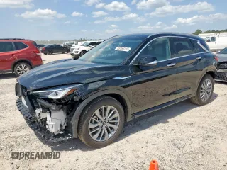 2025 Infiniti QX50 Luxe z VIN 3PCAJ5BB5SF106347, wystawiony jako Copart lot #65164235 z przebiegiem 57 mil mil oraz Nie do naprawy • Non repairable. Historia ofert i sprzedaży dostępna na DreamBid. Obrazek 1.