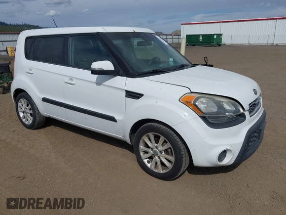 2012 Kia Soul + with VIN KNDJT2A62C7368475, listed as a IAAI auction lot 42103715 with 142,736 mi miles. Bid and sale history available at carsss.com. Image 1.