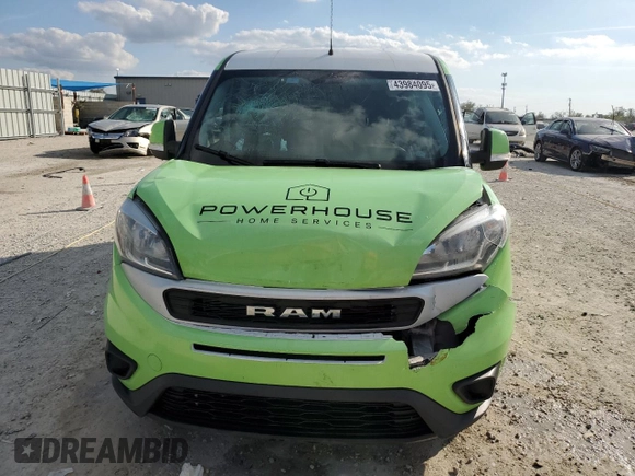 2021 Ram ProMaster City Cargo Tradesman SLT with VIN ZFBHRFBB9M6U48933, listed as a Copart auction lot 43984095 with 84,198 mi miles and Non Repairable. Bid and sale history available at DreamBid. Image 5.