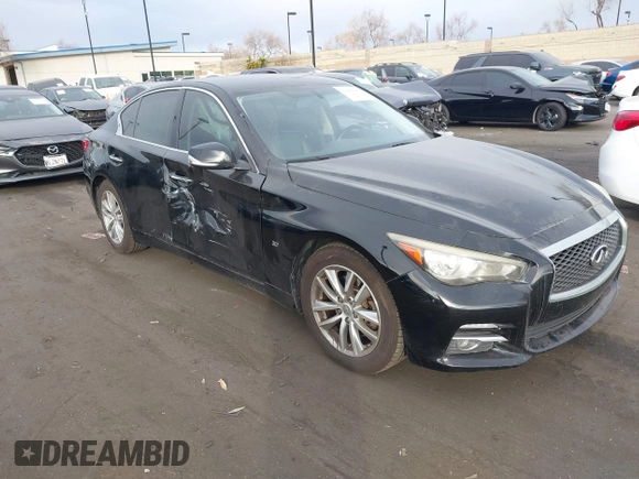 2015 Infiniti Q50 Premium with VIN JN1BV7AP9FM342033, listed as a IAAI auction lot 41241687 with 183,887 mi miles and . Bid and sale history available at DreamBid. Image 1.