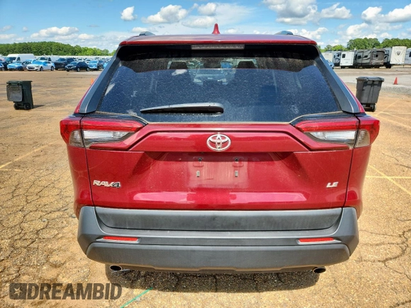 2019 Toyota RAV4 LE with VIN JTMH1RFV0KD517317, listed as a Copart auction lot 60217455 with 57,860 mi miles and Salvage title. Bid and sale history available at DreamBid. Image 6.