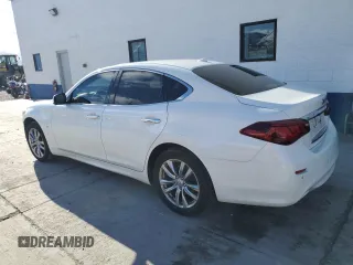 2018 Infiniti Q70 Luxe with VIN JN1BY1AR2JM220015, listed as a Copart auction lot 86657254 with 120,172 mi miles and Salvage title. Bid and sale history available at DreamBid. Image 2.
