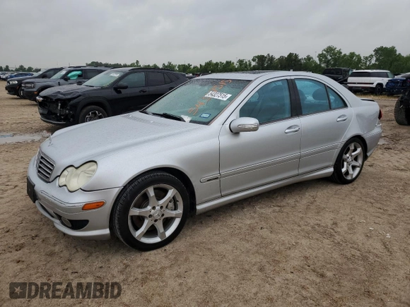2007 Mercedes-Benz C 230 Sport with VIN WDBRF52H27F860946, listed as a Copart auction lot 54327515 with 239,331 mi miles and Salvage Title. Bid and sale history available at DreamBid. Image 1.