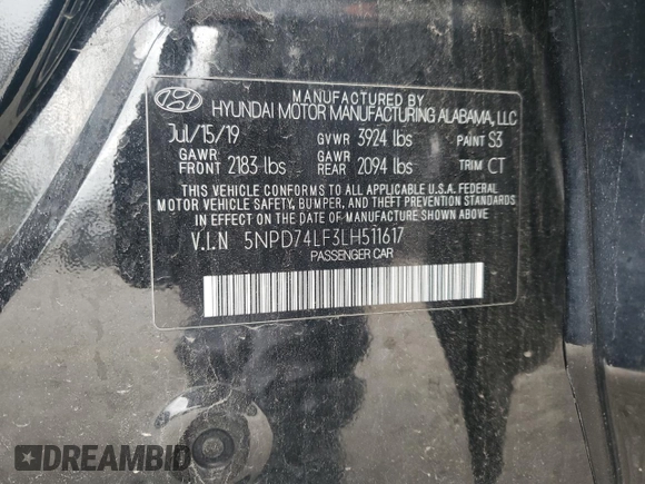 2020 Hyundai Elantra SE z VIN 5NPD74LF3LH511617, wystawiony jako Copart lot #52430145 z przebiegiem 111 047 mil mil oraz Szkoda całkowita • Salvage title. Historia ofert i sprzedaży dostępna na DreamBid. Obrazek 12.