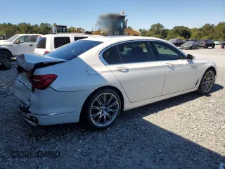2016 BMW 7 Series 750i with VIN WBA7F0C56GGM20770, listed as a Copart auction lot 75985684 with 92,142 mi miles and Salvage Title. Bid and sale history available at carsss.com. Image 3.