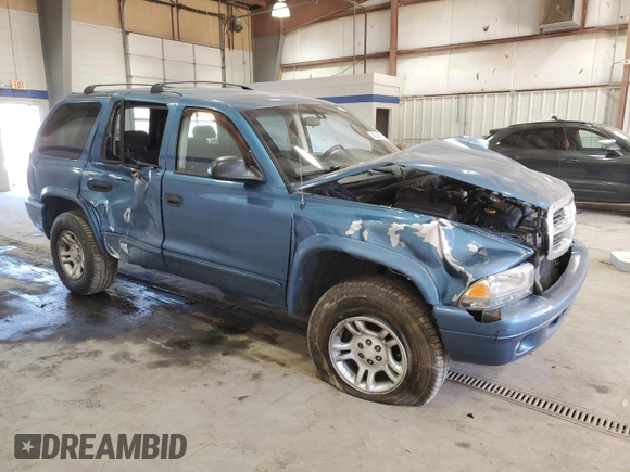 2003 Dodge Durango SLT with VIN 1D4HS48Z63F627541, listed as a Copart auction lot 42288755 with 265,987 mi miles and Salvage Title. Bid and sale history available at DreamBid. Image 4.