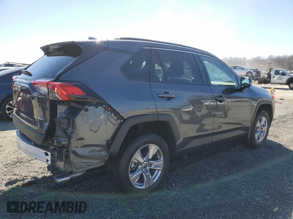 2023 Toyota RAV4 XLE with VIN 2T3W1RFV4PW240656, listed as a Copart auction lot 47028755 with 26,742 mi miles and Salvage Title. Bid and sale history available at carsss.com. Image 3.