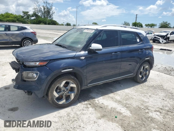 2022 Hyundai Venue Limited с VIN KMHRC8A37NU153198, выставлен на аукционе Copart как лот 61945455 с пробегом 33 185 миль миль и Списание • Salvage title. История ставок и продаж доступна на DreamBid. Изображение 1.