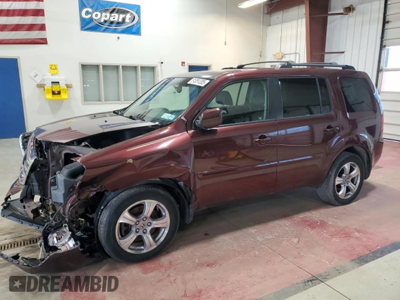 2012 Honda Pilot EX-L with VIN 5FNYF4H75CB051722, listed as a Copart auction lot 51351205 with 91,520 mi miles and Salvage Title. Bid and sale history available at DreamBid. Image 1.