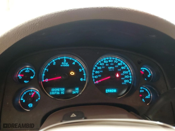 2013 Chevrolet Avalanche LTZ with VIN 3GNTKGE74DG149753, listed as a Copart auction lot 46048815 with 100,736 mi miles and Salvage Title. Bid and sale history available at carsss.com. Image 9.