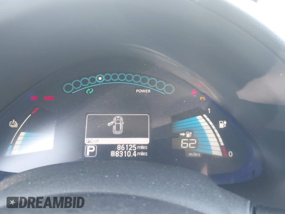 2014 Nissan LEAF SL with VIN 1N4AZ0CP6EC333351, listed as a IAAI auction lot 41990171 with 86,125 mi miles and . Bid and sale history available at DreamBid. Image 18.