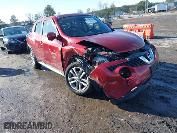 2015 Nissan Juke S with VIN JN8AF5MR9FT509735, listed as a IAAI auction lot 41053066 with 95,833 mi miles. Bid and sale history available at carsss.com. Image 1.