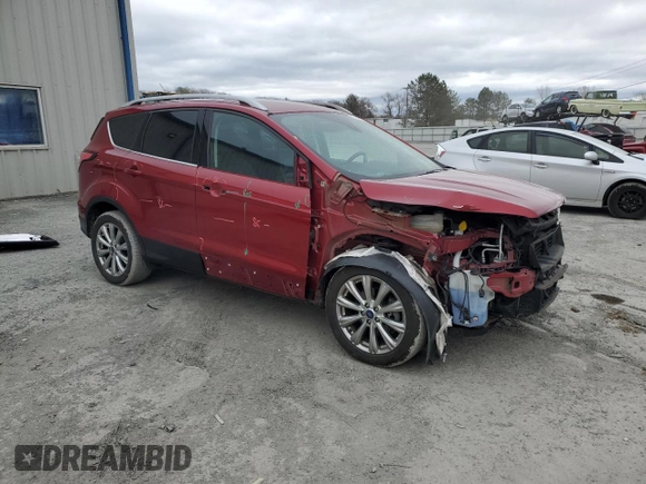 2017 Ford Escape Titanium with VIN 1FMCU0J93HUE83465, listed as a Copart auction lot 53340915 with 44,973 mi miles and Salvage Title. Bid and sale history available at DreamBid. Image 4.