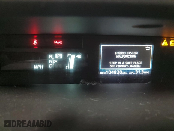 2016 Toyota Prius Two z VIN JTDZN3EU2GJ047489, wystawiony jako Copart lot #51177725 z przebiegiem 104 820 mil mil oraz Szkoda całkowita • Salvage title. Historia ofert i sprzedaży dostępna na DreamBid. Obrazek 9.