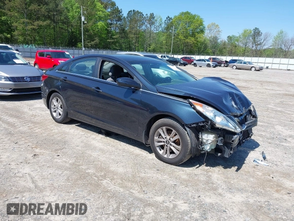 2013 Hyundai Sonata GLS with VIN 5NPEB4AC5DH575705, listed as a IAAI auction lot 41992709 with 181,331 mi miles and . Bid and sale history available at carsss.com. Image 1.