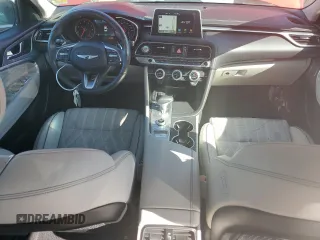 2020 Genesis G70 2.0T with VIN KMTG44LA4LU048341, listed as a Copart auction lot 74528584 with 17,474 mi miles and Non Repairable. Bid and sale history available at carsss.com. Image 8.