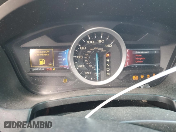2011 Ford Explorer XLT with VIN 1FMHK7D80BGA42535, listed as a Copart auction lot 55138595 with 249,238 mi miles and Salvage title. Bid and sale history available at DreamBid. Image 9.