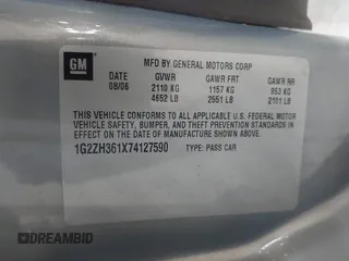 2007 Pontiac G6 GT z VIN 1G2ZH361X74127590, wystawiony jako IAAI lot #41828684 z przebiegiem 120 819 mil mil oraz . Historia ofert i sprzedaży dostępna na DreamBid. Obrazek 9.