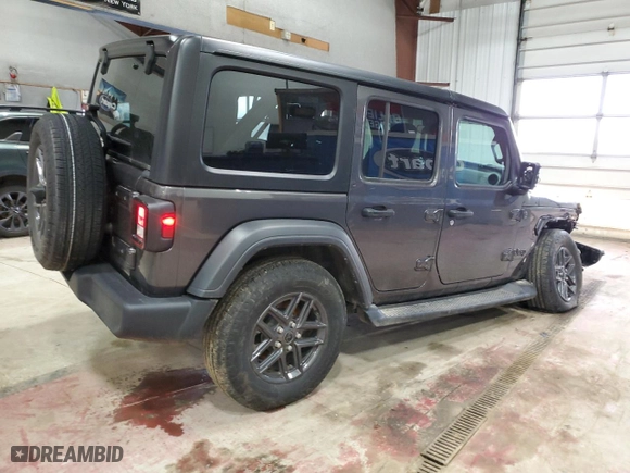 2024 Jeep Wrangler Sport S with VIN 1C4PJXDG7RW214828, listed as a Copart auction lot 47536305 with 4,519 mi miles and Salvage Title. Bid and sale history available at carsss.com. Image 3.