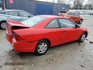 2001 Honda Civic LX with VIN 1HGEM215X1L107638, listed as a Copart auction lot 80860374 with 281,478 mi miles and Non Repairable. Bid and sale history available at carsss.com. Image 3.