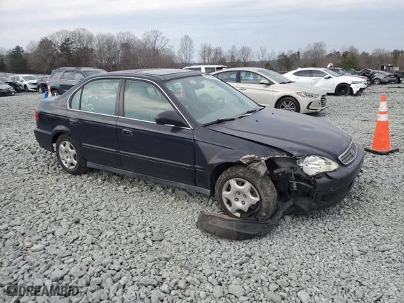 1999 Honda Civic EX with VIN 1HGEJ8641XL056616, listed as a Copart auction lot 45352295 with 162,291 mi miles and Salvage Title. Bid and sale history available at carsss.com. Image 4.