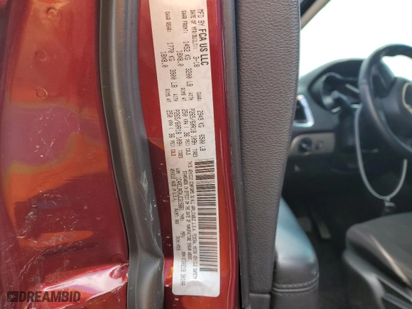 2018 Dodge Durango SXT with VIN 1C4RDJAGXJC315661, listed as a Copart auction lot 45432715 with 67,390 mi miles and Salvage Title. Bid and sale history available at carsss.com. Image 15.
