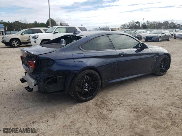 2019 BMW M4 with VIN WBS4Y9C55KAG67290, listed as a Copart auction lot 88950015 with 78,284 mi miles and Salvage Title. Bid and sale history available at carsss.com. Image 3.