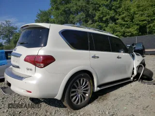2015 Infiniti QX80 with VIN JN8AZ2NE9F9080157, listed as a Copart auction lot 65345124 with 126,394 mi miles and Salvage Title. Bid and sale history available at carsss.com. Image 3.