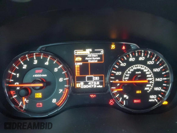 2021 Subaru WRX STI with VIN JF1VA2E68M9822676, listed as a Copart auction lot 86650554 with 30,473 mi miles and Salvage Title. Bid and sale history available at carsss.com. Image 9.